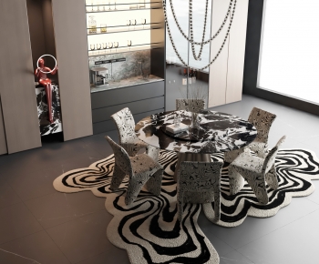 Modern Dining Table And Chairs-ID:548094032