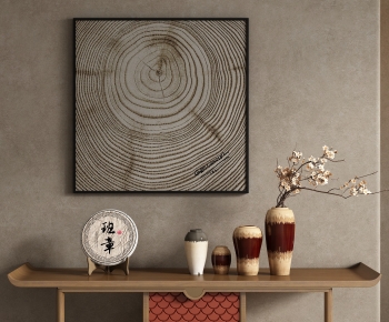 侘寂中古风花瓶摆件挂画组合-ID:897742037