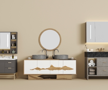 New Chinese Style Bathroom Cabinet-ID:668183091