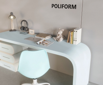 Modern Computer Desk And Chair-ID:791038049