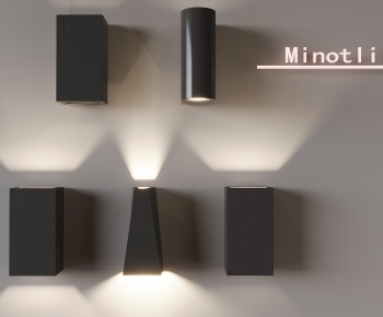 Minotli现代简约黑色壁灯组合-ID:964301116