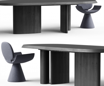 Modern Computer Desk And Chair-ID:217278006