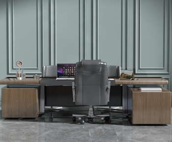 Modern Office Desk And Chair-ID:453505043