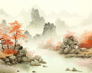 新中式壁纸-ID:137305973