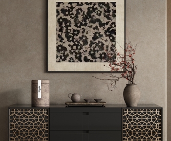 侘寂中古风花瓶摆件挂画组合-ID:209769964