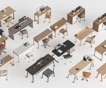 Modern Office Desk And Chair-ID:316567909