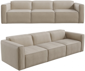 Modern Three-seat Sofa-ID:423883919