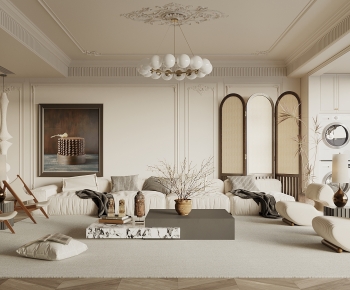 French Style A Living Room-ID:602211007