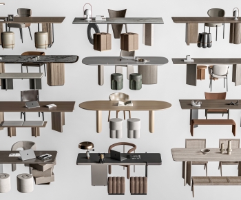 Modern Computer Desk And Chair-ID:919682038