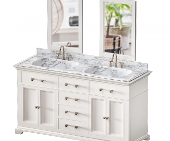 Simple European Style Bathroom Cabinet-ID:605932001