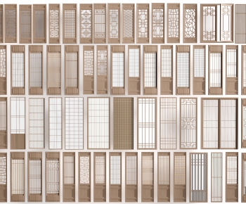 New Chinese Style Wooden Screen Partition-ID:489124065