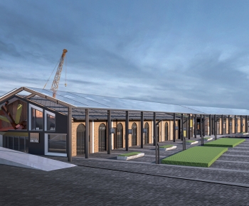 Industrial Style Appearance Of Commercial Building-ID:149317985