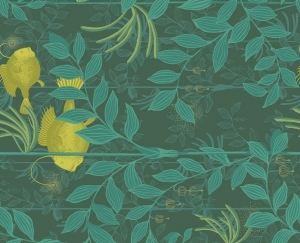 ModernAnimal And Plant Pattern Wallpaper