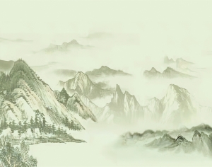 中式壁纸壁画-ID:385889051