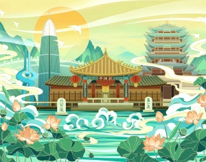 现代国潮来袭壁纸壁画-ID:217288026