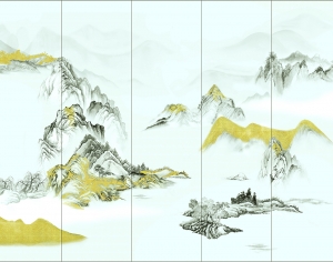 新中式壁纸壁画-ID:542126899