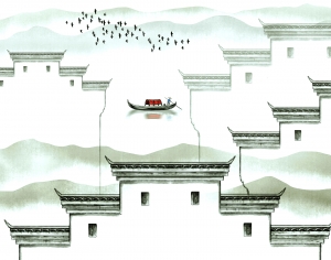 新中式壁纸壁画-ID:717854029