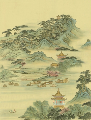 新中式壁纸壁画-ID:657789766
