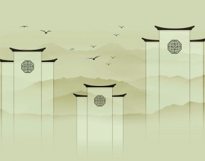 新中式壁纸壁画-ID:173020495