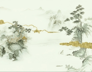 新中式壁纸壁画-ID:503993032