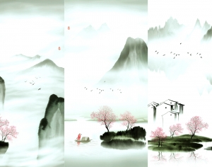 新中式壁纸-ID:970709091