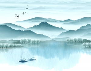 新中式山水壁纸-ID:911940108