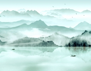 新中式山水壁纸-ID:739917992