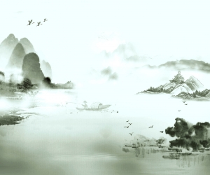 新中式山水壁纸-ID:432338006
