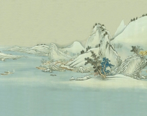 新中式山水壁纸-ID:955214029