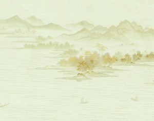 新中式山水壁纸-ID:324859636