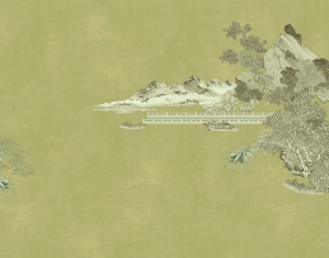 新中式山水壁纸-ID:623434077