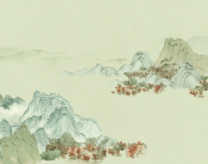 新中式山水壁纸-ID:866389346