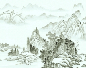 新中式山水壁纸-ID:141611144