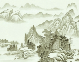 新中式山水壁纸-ID:373441935