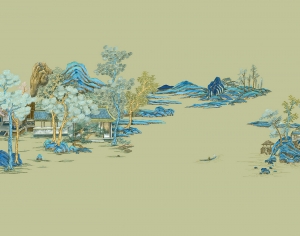 新中式山水壁纸-ID:504385957