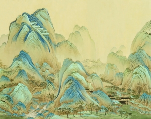 新中式山水壁纸-ID:993328099