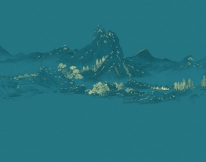 新中式山水壁纸-ID:440020081