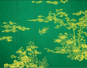 新中式花鸟壁纸-ID:385516883