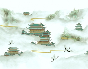 新中式壁纸壁画-ID:648061046