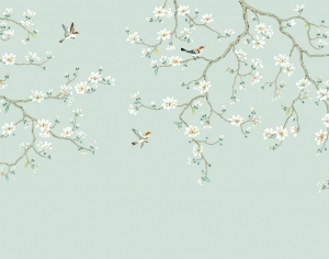 新中式花鸟壁纸-ID:390655049