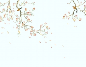 新中式花鸟壁纸-ID:619561914