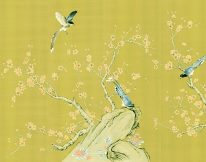 新中式花鸟壁纸-ID:935470107