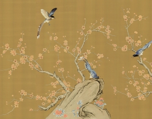 新中式花鸟壁纸-ID:990706929