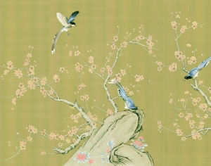 新中式花鸟壁纸-ID:631331923