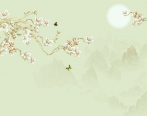新中式壁纸壁画-ID:421937947