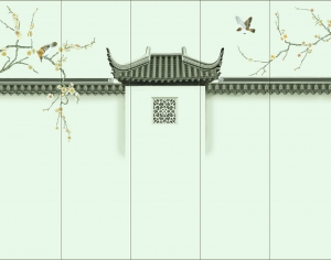 新中式壁纸壁画-ID:818754912