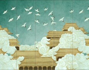 新中式壁纸壁画-ID:241317033