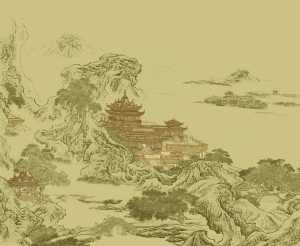 新中式壁纸壁画-ID:228574046
