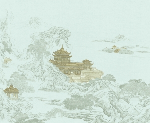 新中式壁纸壁画-ID:694823983