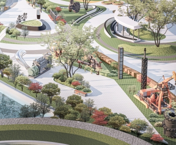 Modern Park Landscape-ID:860852961